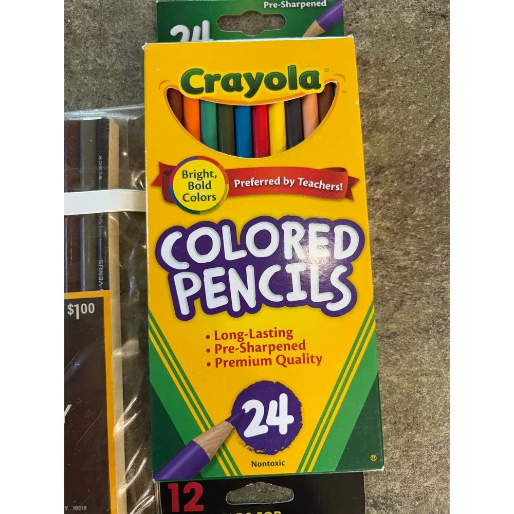 Vintage Art Bundle Crayola Colored Pencils Crayons Colorific Coloray by Venus
